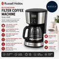 Russell Hobbs Buckingham Filter Coffee Machine 1.25L 10 Cups 1000W 20680