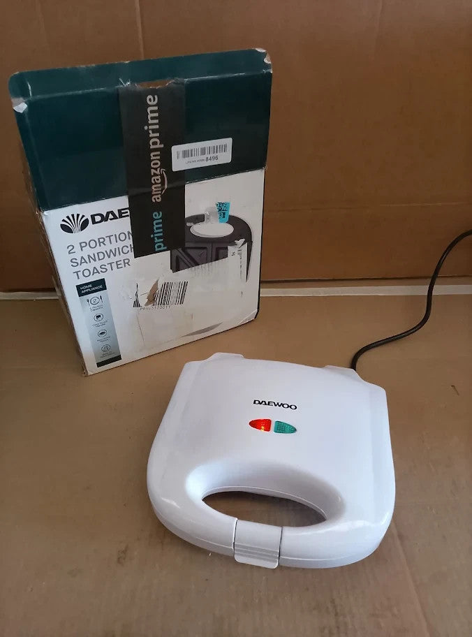 Daewoo Essentials 2 Slice Sandwich Toaster Deep Fill Non stick Toasting Plates