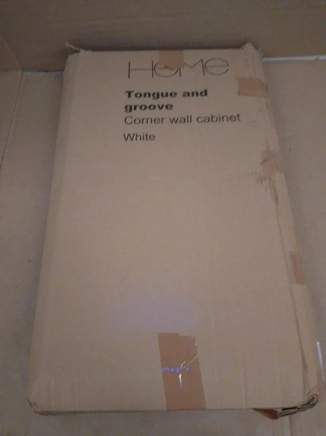 Argos Home Tongue Groove Corner Cabinet White Bathroom Storage Quality Design