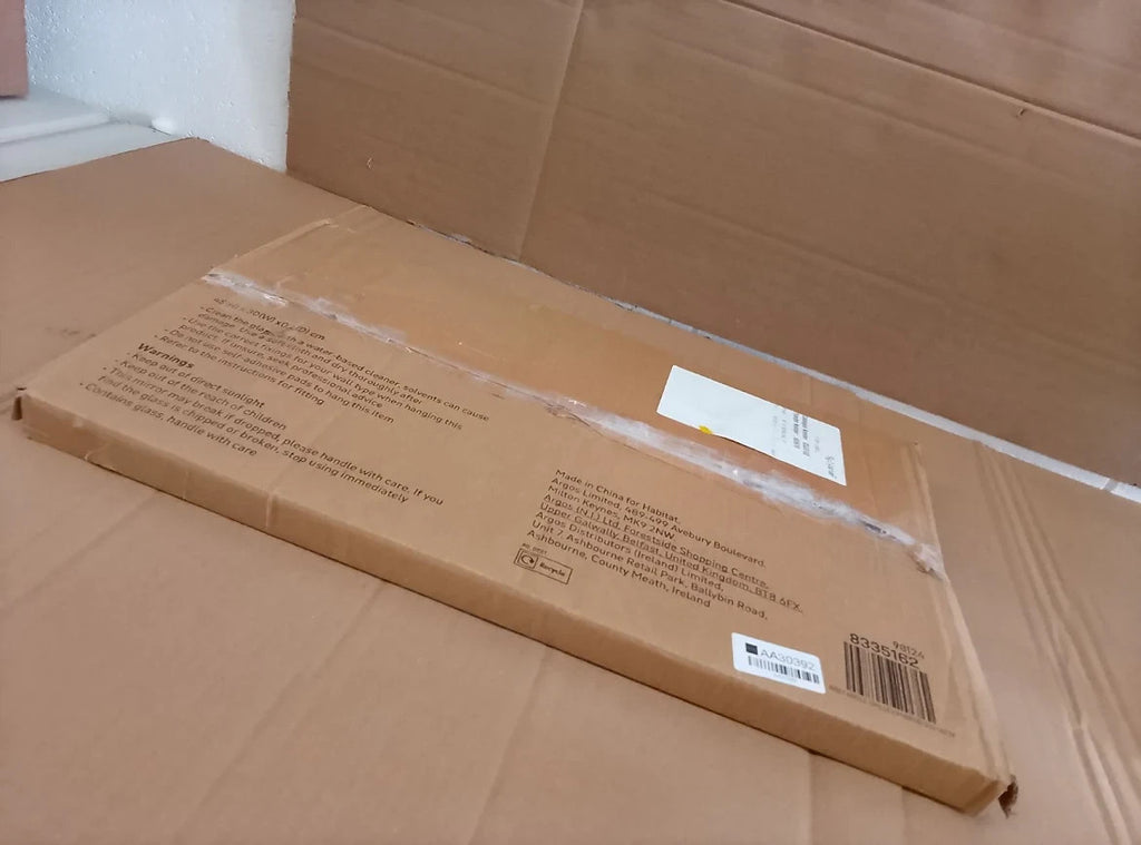 Argos Home Silver Drilled Bathroom Wall Mounted Mirror 45x30cm New
