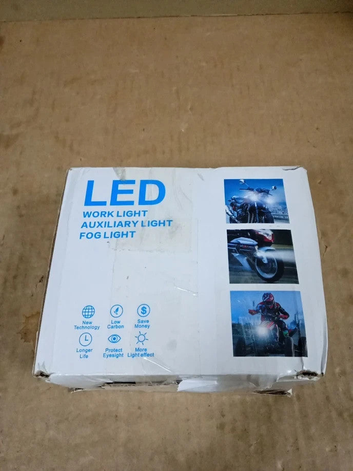 YnGia LED Motorcycle Spotlight Kit 90W 12V 2 Piece Waterproof Driving Lights New