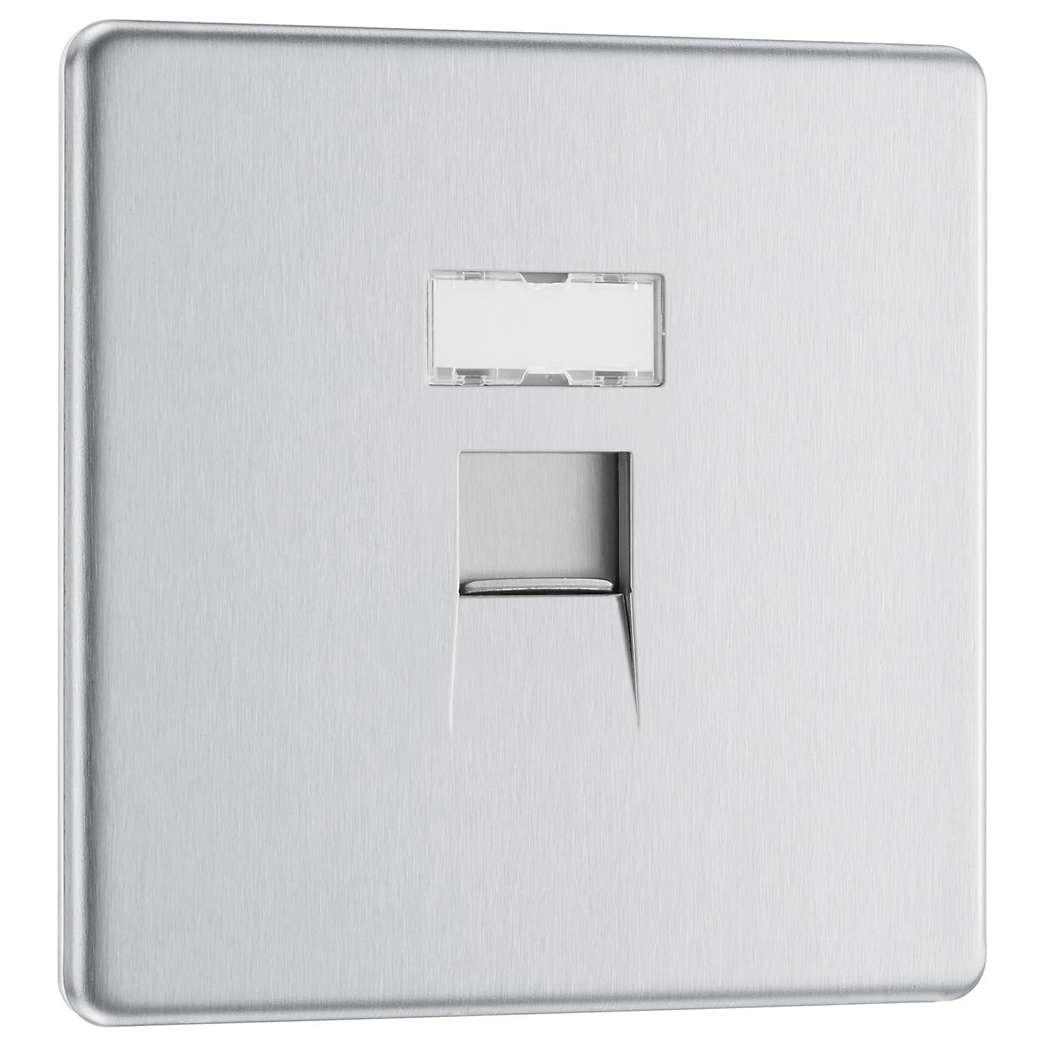 BG Electrical Screwless Flat Plate Single RG45 Data Outlet Socket New