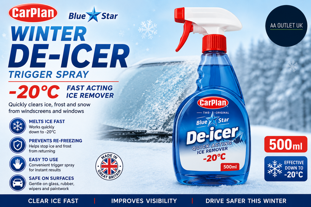 CarPlan TDI501 Blue Star Winter De Icer Trigger Spray 500ml  4 Pieces Design