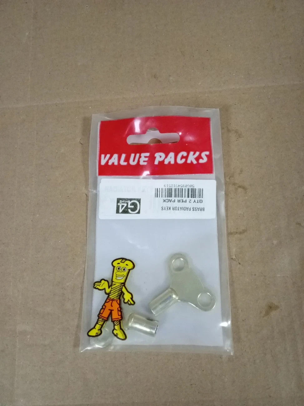 G4GADGET Radiator Bleed Key 2 Pack Solid Brass Venting Universal Fit New