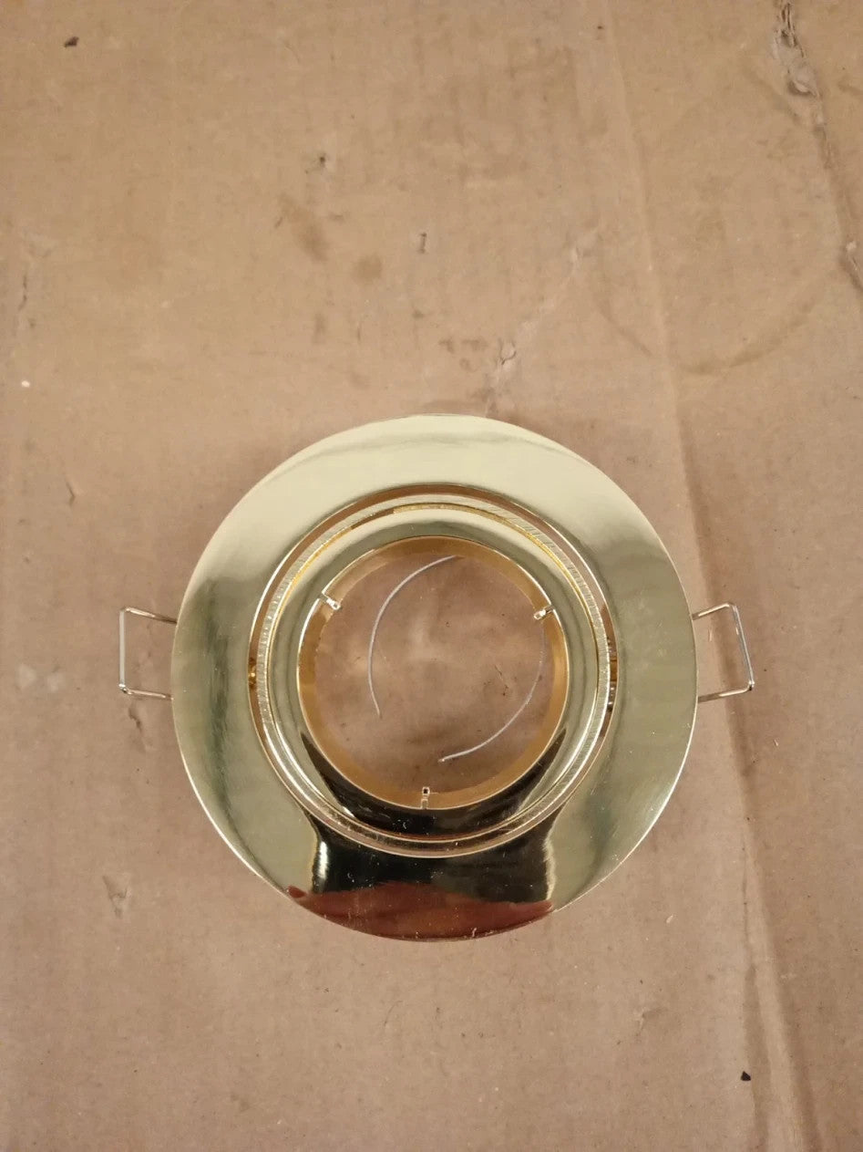 Knightsbridge Recessed Spotlight Tilt Twist & Lock Downlight Brass Aluminium