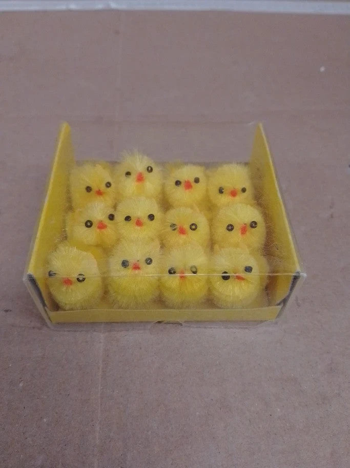 Bright Ideas 36pcs Mini Yellow 3cm Fluffy Chicks Perfect Easter Crafting
