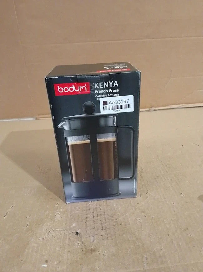 Bodum French Press Kenya 1L 8 Cups Manual Coffee Maker Heat Resistant Glass