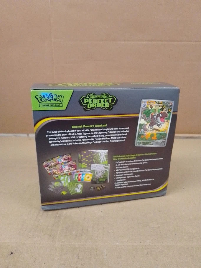 Pokemon TCG Mega Evolution Perfect Order Elite Trainer Trading Card Game Box