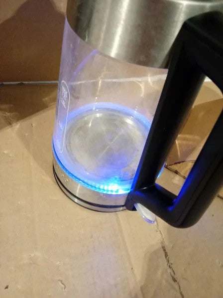 Daewoo 1.7L 3000W Easy Fill Kettle Illuminated Glass Body 360 Swivel Base