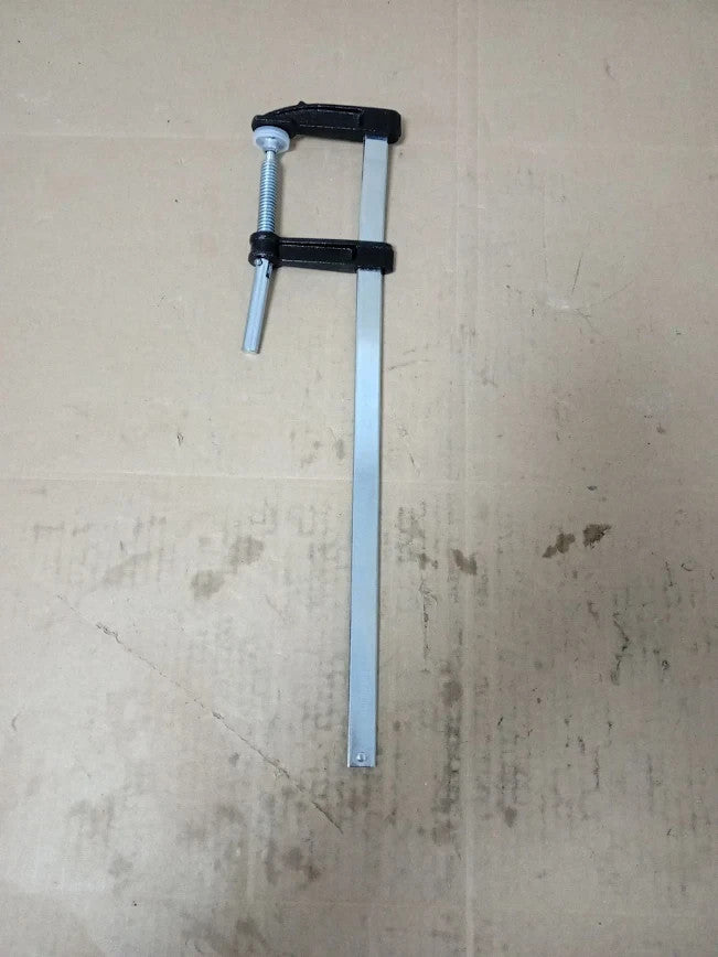 Amtech 50x300mm F Clamp Heavy Duty Cast Iron Heads Soft Jaw Guards Adjustment