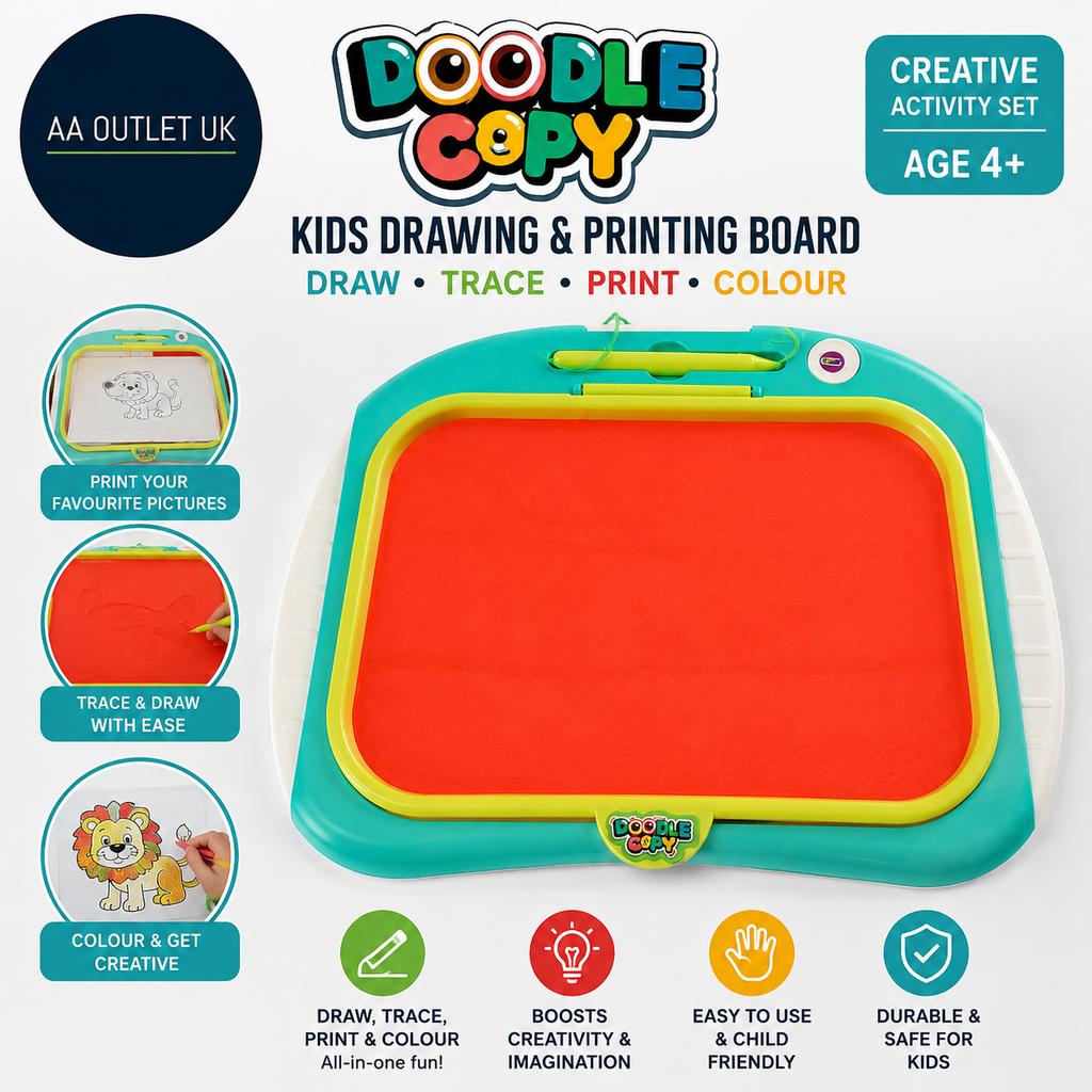Doodle Copy Kids Drawing Printing Board Draw Trace Print Colour Creative 4+