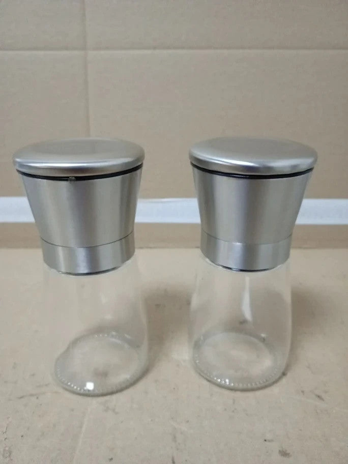 Stainless Steel Salt Pepper Grinder Refillable Adjustable Coarseness 5.3x2.5