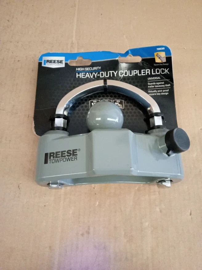 Reese Towpower 7088300 Heavy Duty Coupler Lock Grey Trailer Security Design