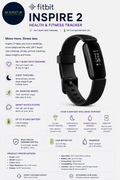 Fitbit Inspire 2 Health & Fitness Tracker 24/7 Heart Rate To 10 Days Black