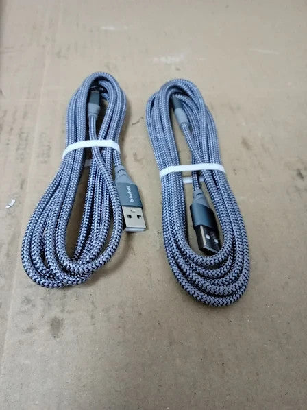 Siwket Micro USB Cable 2 Pack 2M Braided USB A  Micro Charge Cable Android New