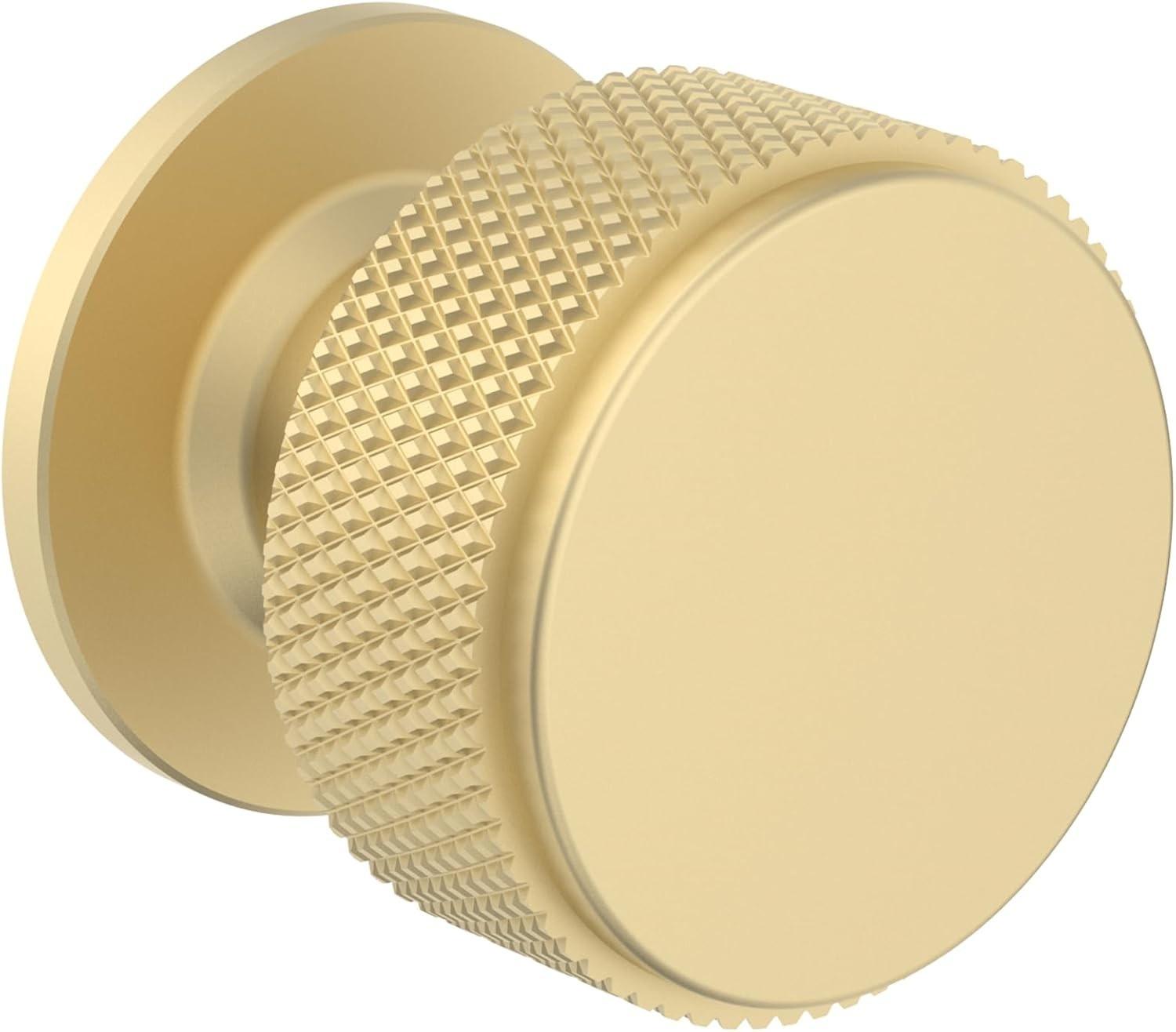 FURNIWARE 10 Pack Knurled Cabinet Knobs Brass Solid Cupboard Single Hole