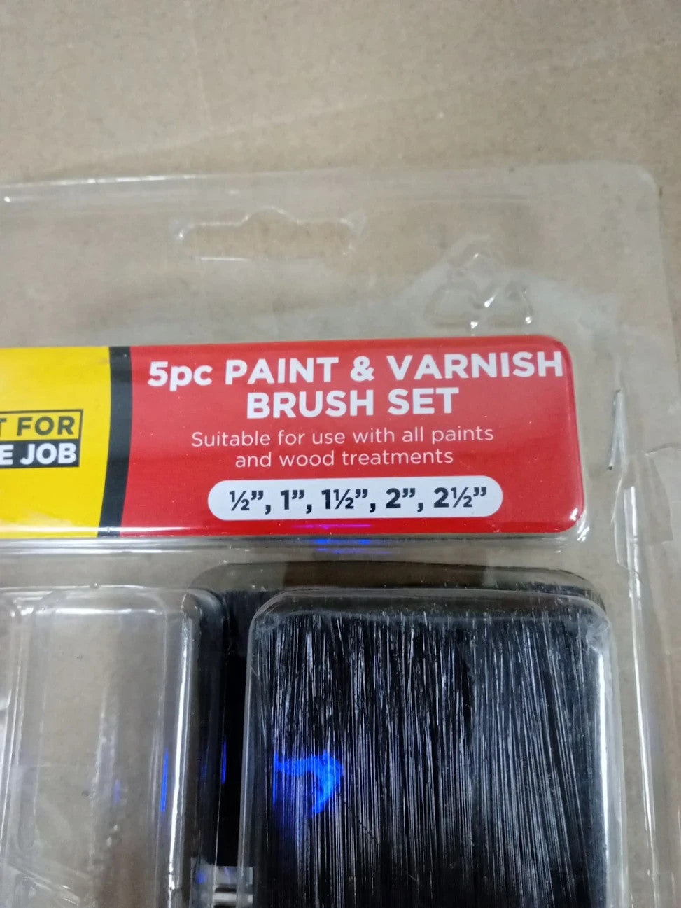Fit For The Job 2 Pieces Mixed Sizes Paint Brush Set Smooth Finish Emulsion New