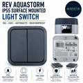 REV AquaStorm IP55 Surface Mounted Light Switch 10A 230V Anthracite Weatherproof