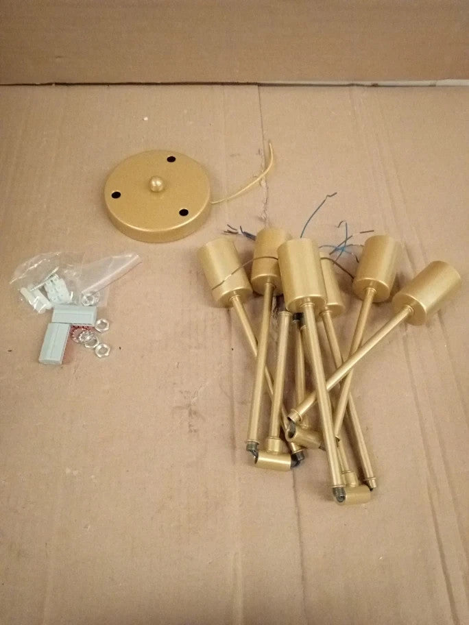 Dellemade Ceiling 6 Lights Chandeliers Gold Living Room Bedroom Kitchen Gold