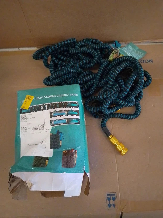 Expandable Garden Hose Pipe 100ft 10 Pattern Spray Nozzle Retractable Gardening