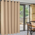 Dwcn Solid Blackout Door Curtain Eyelet Thermal Insulated 100x84in Beige New