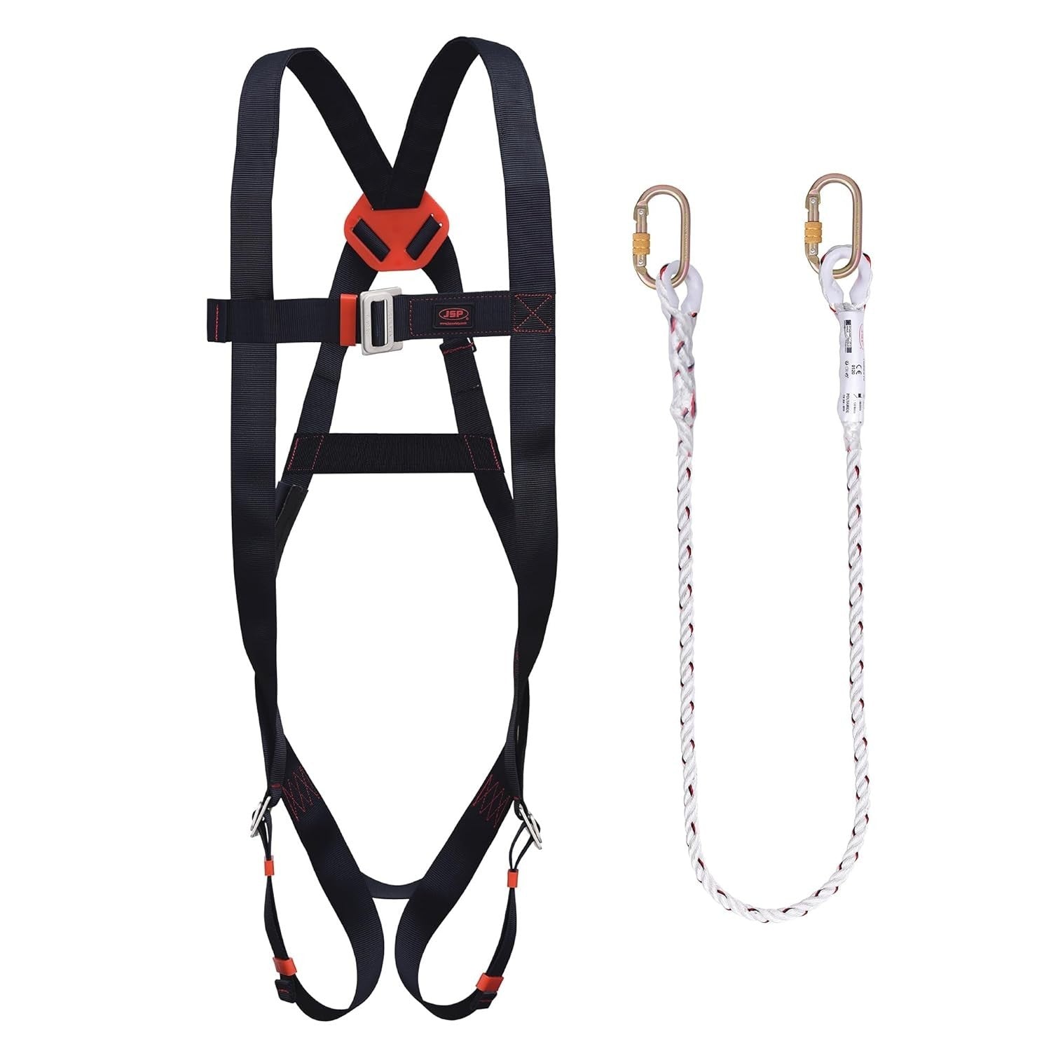 JSP SPARTAN Restraint Kit Black One Size Height Safety Harness & Lanyard New