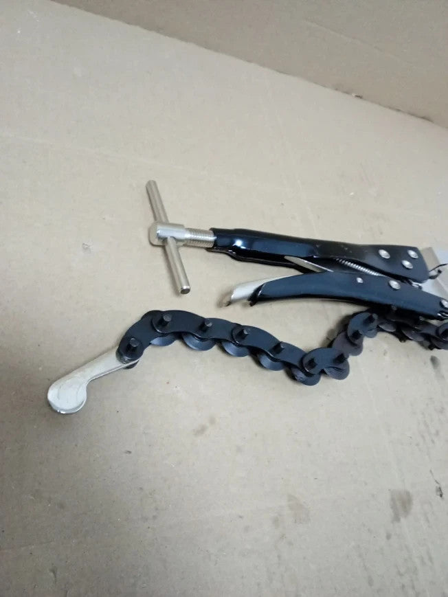 Heavy Duty Locking Chain Wrench Oil Filter Pipe Grip Vice Grip Removal Tool
