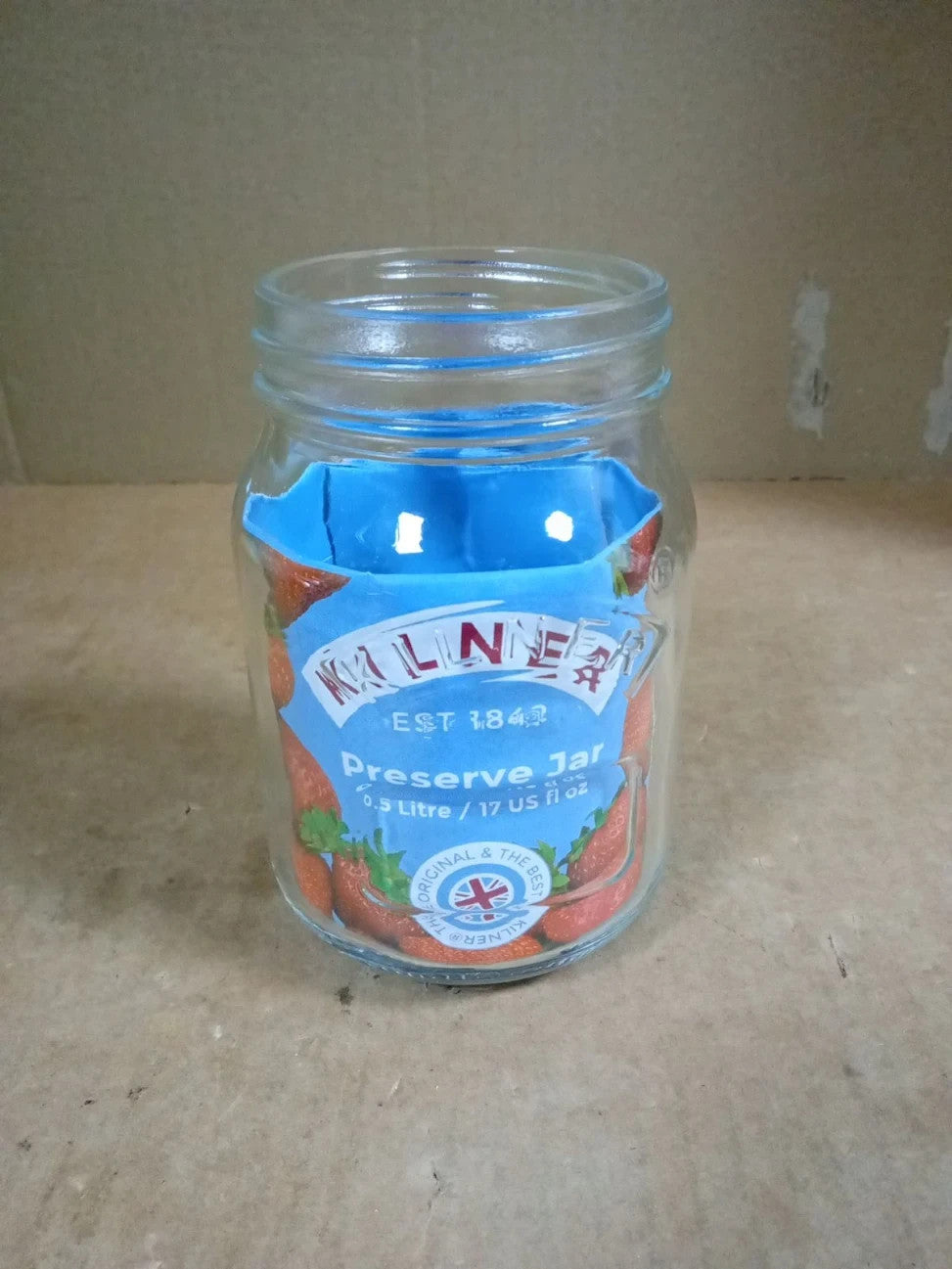 Kilner 0.5L  Lid Preservation Jar Round Glass Screw Top Storage Jam Chutney