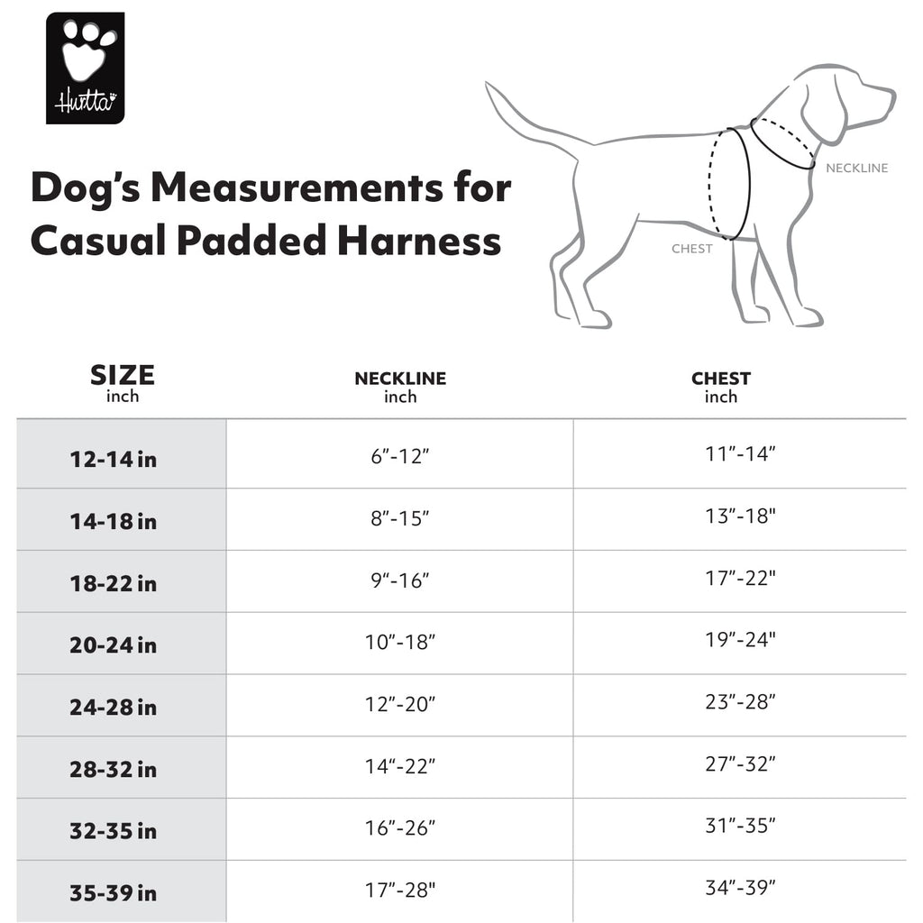 Hurtta Casual Padded Dog Harness, Lingon, 14 in