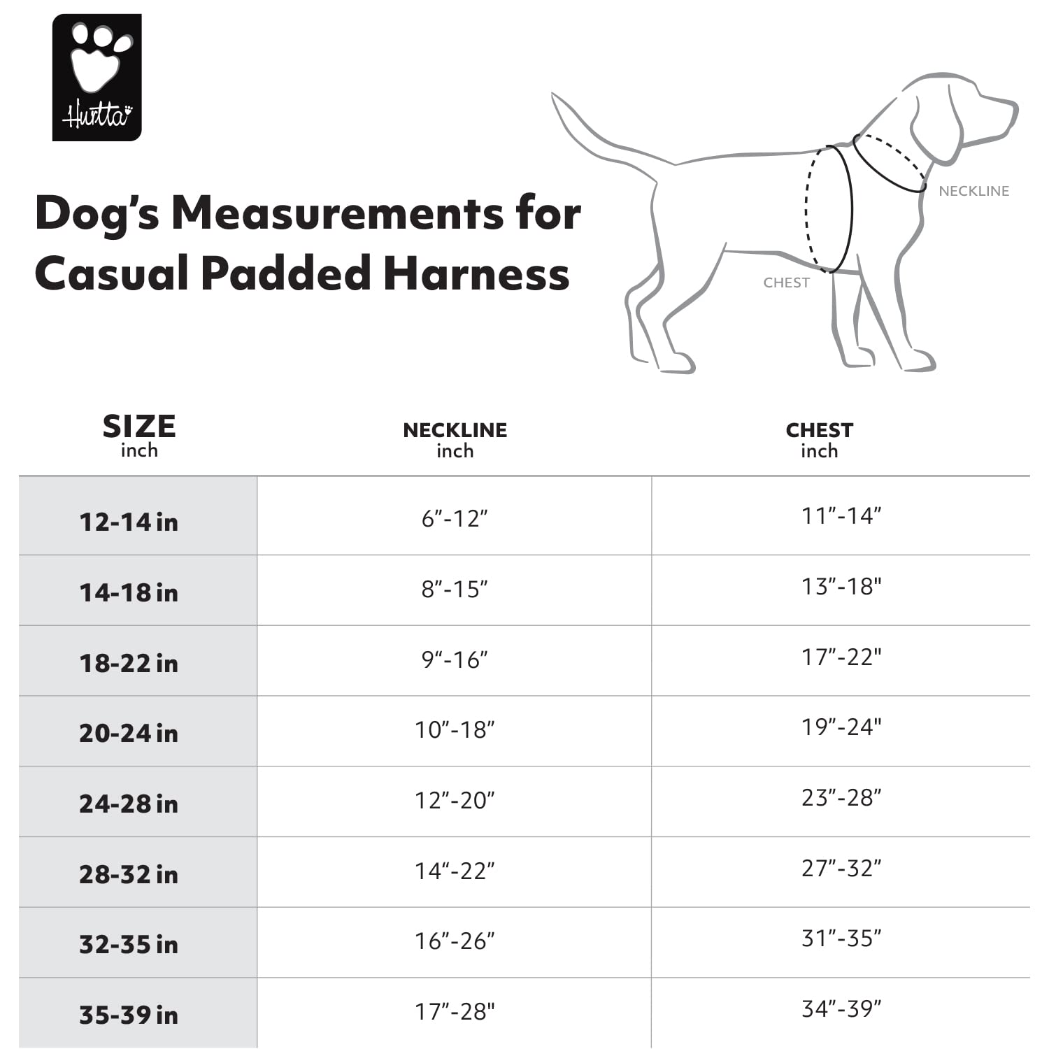 Hurtta Casual Padded Dog Harness, Lingon, 14 in