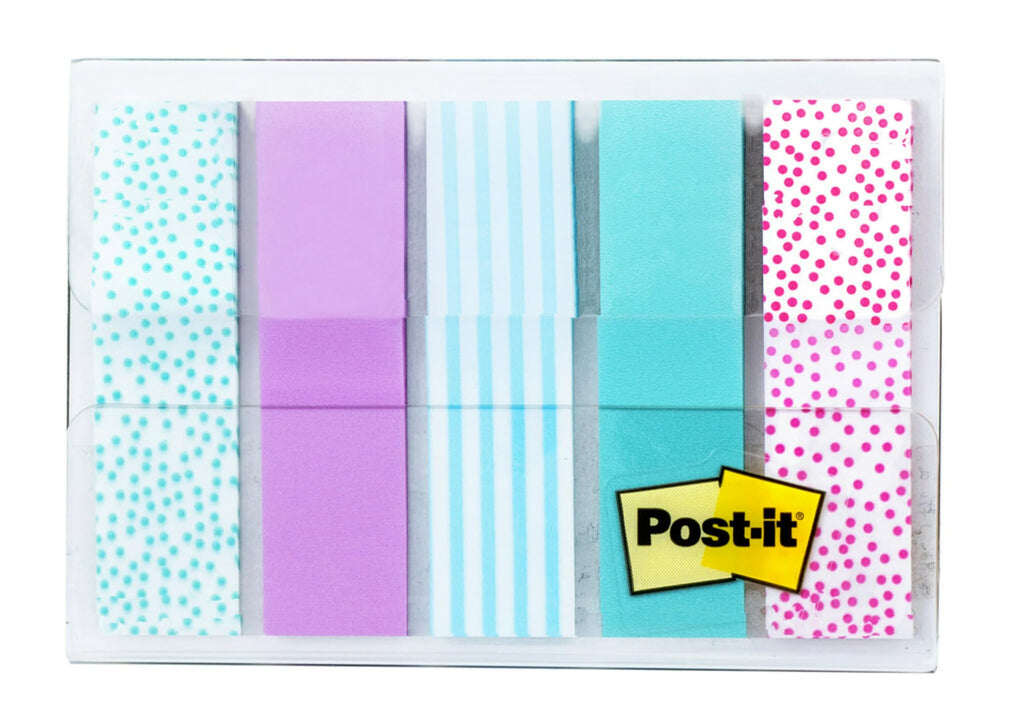 Post-it Flags, Gradient Color.47 in x 1.7 in, 100 Flags per Dispenser (684-GRDNT),Assorted Gradient Designs