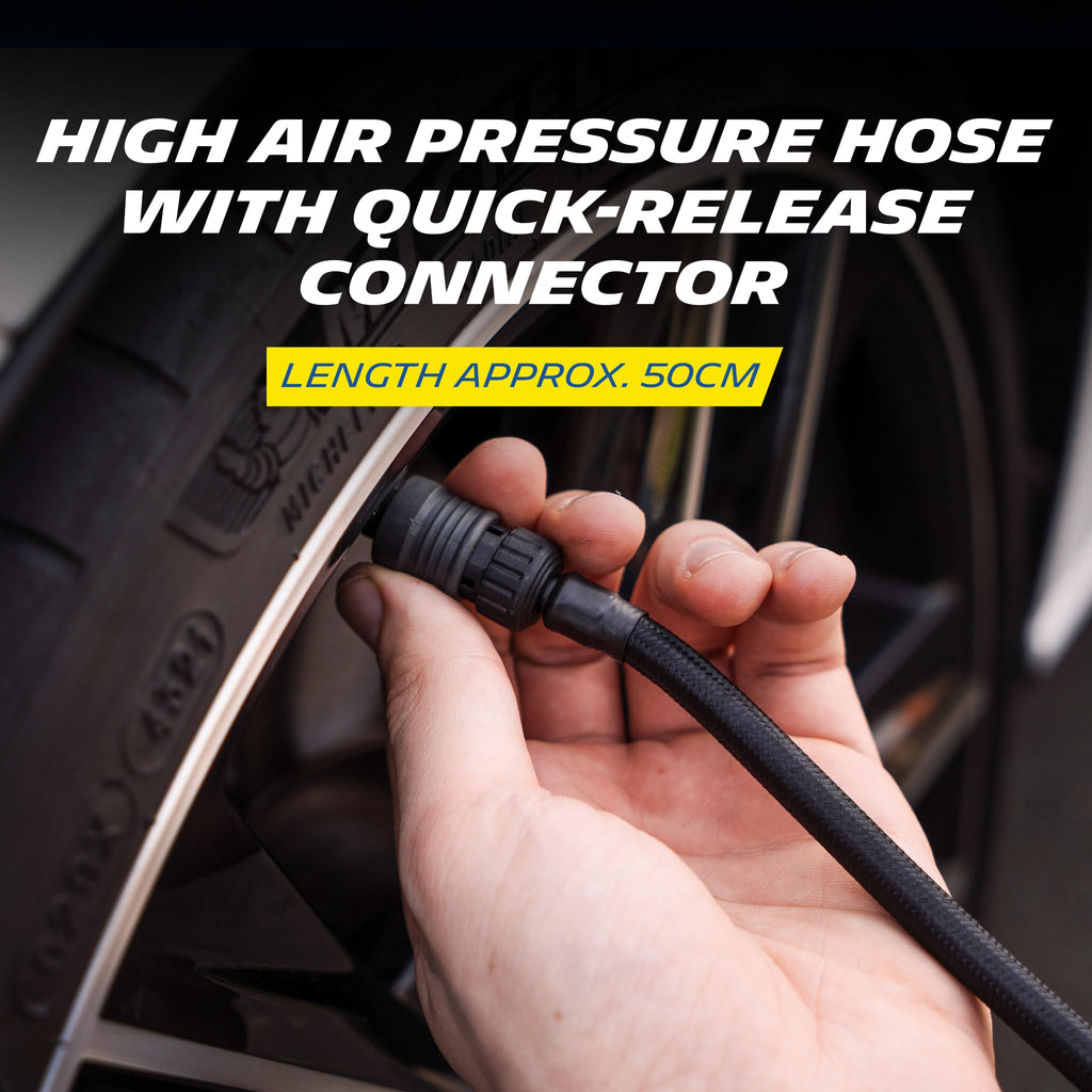 MICHELIN High Performance Programmable Rapid 12V Car Tyre Inflator Air Compressor - Portable Air Pump and Digital Tyre Pressure Gauge - Car Accessories