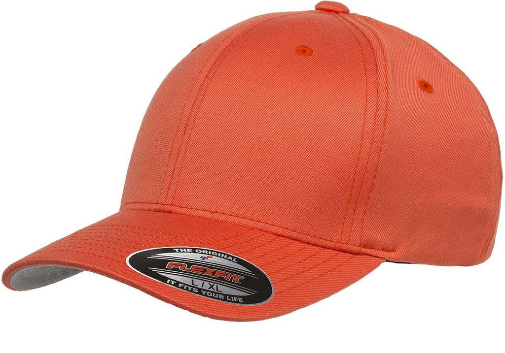 Flexfit 6277 Wooly Combed Twill Cap - Small/Medium (Spicy Orange), Orange