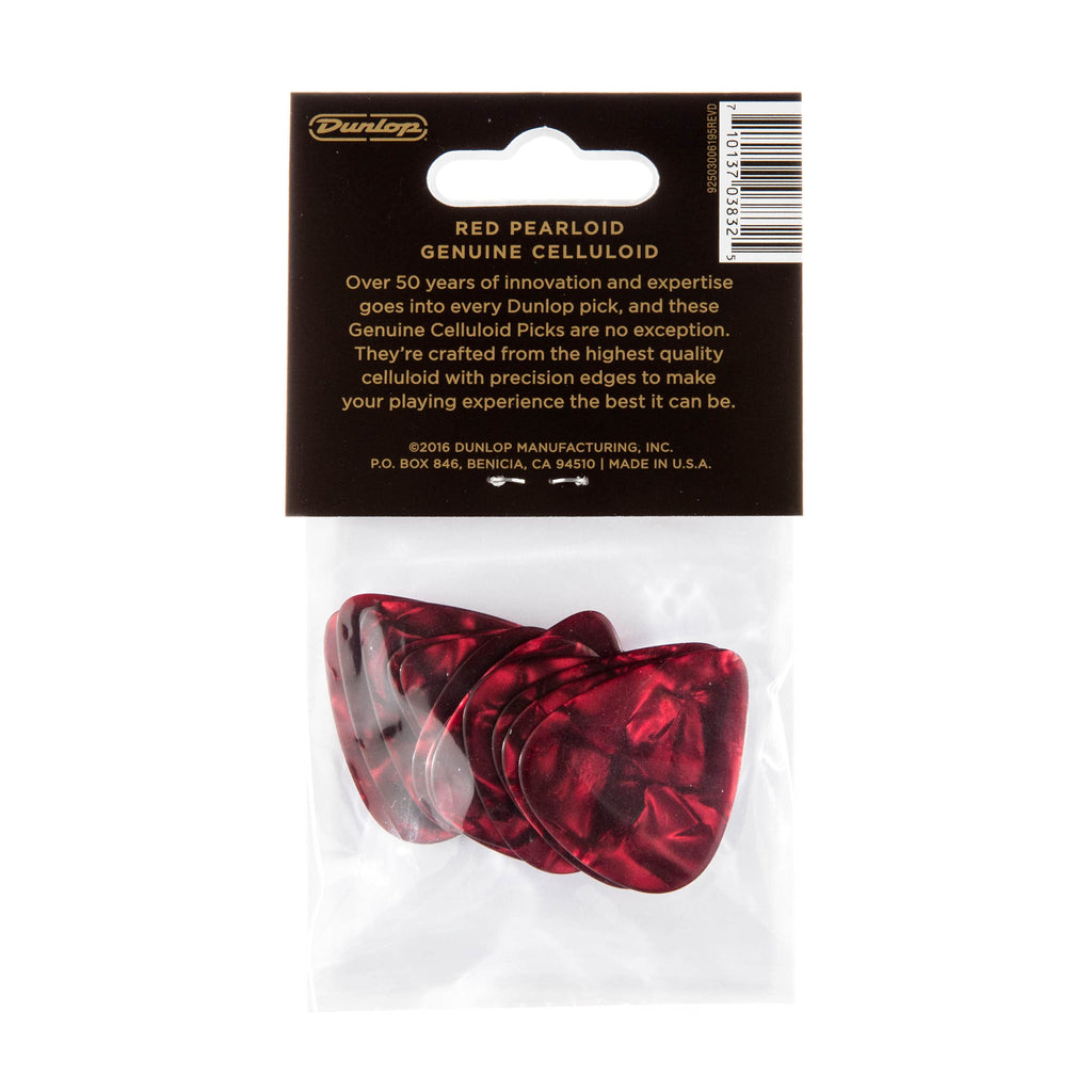 Jim Dunlop 483P09HV Guitar Pick Player Pack - Red Pearl (Pack of 12)