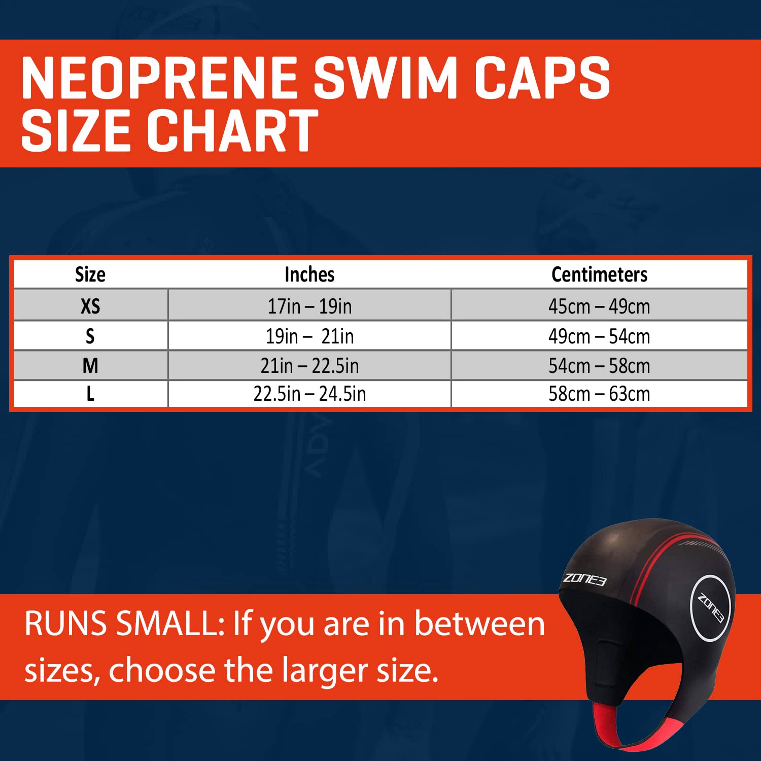 ZONE3 Neoprene Swim Cap - Premium Triathlon Skull Cap For Men And Women Open Water Swimming