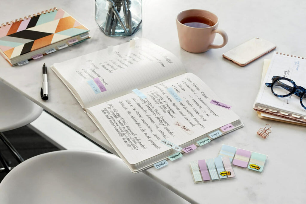 Post-it Flags, Gradient Color.47 in x 1.7 in, 100 Flags per Dispenser (684-GRDNT),Assorted Gradient Designs