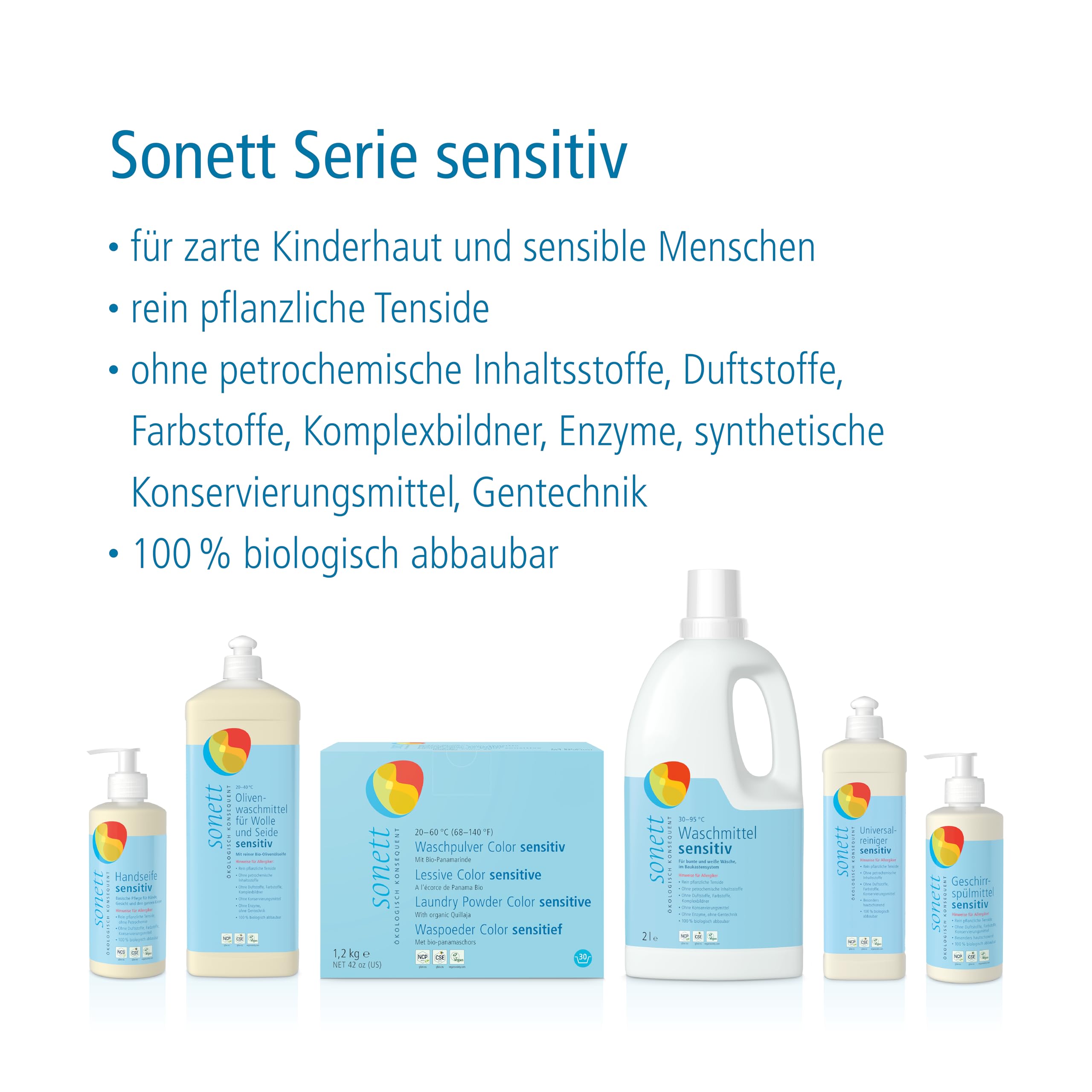 Sonett Liquid Detergent, Neutral, 2 L