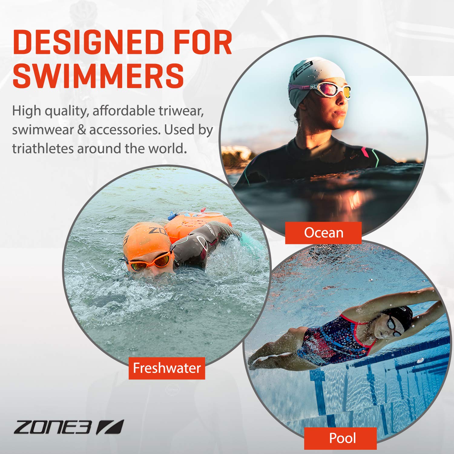 ZONE3 Neoprene Swim Cap - Premium Triathlon Skull Cap For Men And Women Open Water Swimming
